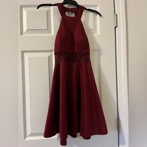 Red short dress